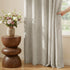 2 Pack Beige 100% Blackout Linen Curtains, Thermal Insulated Grommet Drapes for Bedroom and Living Room, Beige, 132 x 213 cm