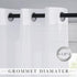 2 Pack White Sheer Voile Curtains, Crinkled Lightweight Grommet Window Drapes for Bedroom, Cottage and Farmhouse, White, 132 x 213 cm