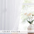 2 Pack White Sheer Voile Curtains, Crinkled Lightweight Grommet Window Drapes for Bedroom, Cottage and Farmhouse, White, 132 x 213 cm