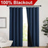 2 Pack 100% Blackout Curtains, Thermal Insulated Window Drapes for Bedroom, Guest Room and Shift Workers, Navy, 132 x 213 cm