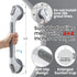 2 Pack Suction Grab Bars for Shower, No-Drill Removable Safety Handles for Bathtubs, Toilets and Seniors, Grey, 43 cm