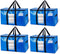 4 Pack Extra Large Moving Bags, Storage Bags with Visible Window, 93L Heavy-Duty Totes For Storage, Wrap Around Handles, Blue