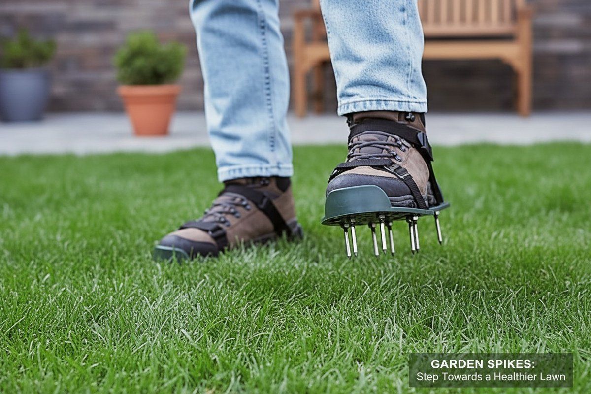 Lawn Aerator Shoes Grass Spike Shoes Adjustable Straps Garden Soil Tool
