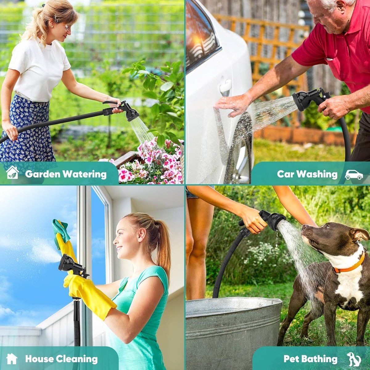 Flexible Garden Hose,garden hose, expanding garden hose, Lightweight, free water hose, for outdoors, boat and camper, 7.5 m