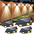 4 Pieces solar wall lamps, Warm white, waterproof, LED decorative outdoor wall lamps, for verandas, decks, terraces, patios, gardens