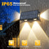 4 Pieces solar wall lamps, Warm white, waterproof, LED decorative outdoor wall lamps, for verandas, decks, terraces, patios, gardens