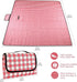 Picnic Blanket, Waterproof, Beach Blanket, Picnic Mat, Lightweight with Handle, Red Checked, Traveling, Outdoor Camping, Park