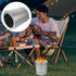 Portable Metal Tabletop Fire Pit with Ventilation Holes for Garden, Camping and Outdoor Warmth, Compact Personal Fireplace, Black