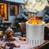 Portable Metal Tabletop Fire Pit with Ventilation Holes for Garden, Camping and Outdoor Warmth, Compact Personal Fireplace, Black