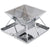 Foldable Stainless Steel Charcoal BBQ Grill with Carry Handle for Camping, Picnics, Beach Trips and Outdoor Cooking, 31 x 31 x 22 cm, Silver
