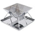 Foldable Stainless Steel Charcoal BBQ Grill with Carry Handle for Camping, Picnics, Beach Trips and Outdoor Cooking, 31 x 31 x 22 cm, Silver