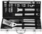 20 Piece Stainless Steel BBQ Grill Tool Set with Spatula, Tongs, Fork and Aluminium Case for Camping, Picnics and Outdoor Cooking