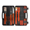 18 Piece BBQ Grill Tool Set with Wooden Handle Utensils and Carry Case for Charcoal, Gas Grills, Camping and Outdoor Barbecue, 42.8 cm
