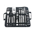 29 Piece Stainless Steel BBQ Grill Tool Set with Storage Case for Camping, Picnics, Outdoor Barbecue and Home Grilling
