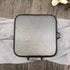 Foldable Non-Stick Iron Grill Pan with Lid and Wooden Handle for Camping, Hiking, Picnics and Outdoor Cooking, Black, 20 cm