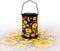 Solar Powered Sunflower Pattern Garden Lantern with Colourful LED Projection, Metal Hanging Light for Patios, Paths and Outdoor Decor