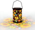 Solar Powered Sunflower Pattern Garden Lantern with Colourful LED Projection, Metal Hanging Light for Patios, Paths and Outdoor Decor