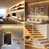 Battery Operated Warm White LED Strip Lights with Remote Control, 8 Modes, Dimmable Timer and Cuttable Self-Adhesive Backing