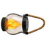 Solar and USB Rechargeable LED Flame Lantern with Rope Handle, 1500 mAh Battery and IP65 Waterproof Design for Gardens and Patios