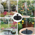 Solar Powered Floating Fountain Pump with 6 Nozzles, 7V 1.7W Panel and 200 L/h Flow for Ponds, Bird Baths and Gardens, 16 cm