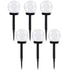 6 Pack Solar Powered Garden Stake Lights with Automatic Dusk to Dawn Sensor, IP44 Weatherproof Path Lighting, Cool White, 35 cm