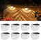 8 Pack Solar LED Fence Lights with Automatic Dusk to Dawn Sensor and Waterproof Design for Gardens, Paths and Outdoor Decor, Warm White