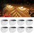 8 Pack Solar LED Fence Lights with Automatic Dusk to Dawn Sensor and Waterproof Design for Gardens, Paths and Outdoor Decor, Warm White