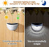8 Pack Solar LED Fence Lights with Automatic Dusk to Dawn Sensor and Waterproof Design for Gardens, Paths and Outdoor Decor, Warm White