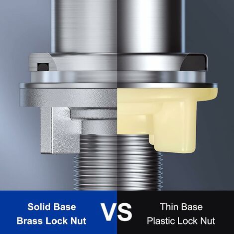 Cold Water Faucet for Kitchen with 304 Stainless Steel Nuts, cold water use, stainless steel construction, daily sink use