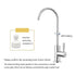 Drinking Water Faucet Kitchen Mixer Stainless Steel Water Filter Faucet, 360 Degree Rotation, 12.2x27cm Overall Size, Silver/Black Finish Options