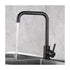 Kitchen Faucet 7-Shaped Kitchen Faucet in 304 Steel Kitchen Faucet 360 Swivel with Removable Aerator Anti-limescale, Black/Brushed Finish Options