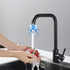 Kitchen Faucet 7-Shaped Kitchen Faucet in 304 Steel Kitchen Faucet 360 Swivel with Removable Aerator Anti-limescale, Black/Brushed Finish Options
