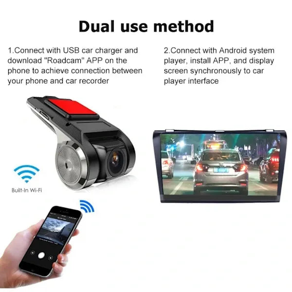 Car Camera Driving Recorder Car View Camera 1080P, Zinc Alloy + ABS material, driving view recording, vehicle safety use, Black/Silver Color Options