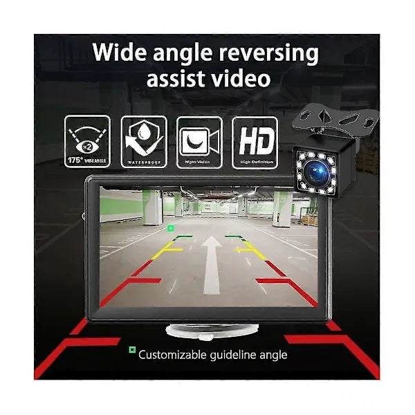 Portable Wireless CarPlay Screen for Dashboard, 7 Inch Touch Screen Car Stereo Bluetooth, FM Car Radio, Rear View Camera, USB, Black Color