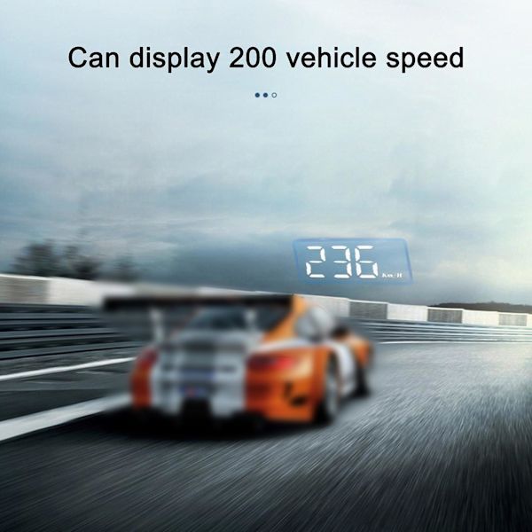 Head-Up Display, Universal GPS HUD for Car, Speedometer with USB Interface, Speed, Driving Direction, Overspeed, Error Code, Black Color