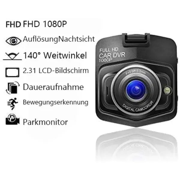Car dashcam car dashcam front rear, Plastic material, driving view recording, vehicle safety use, Black Color, for automotive repair and installation
