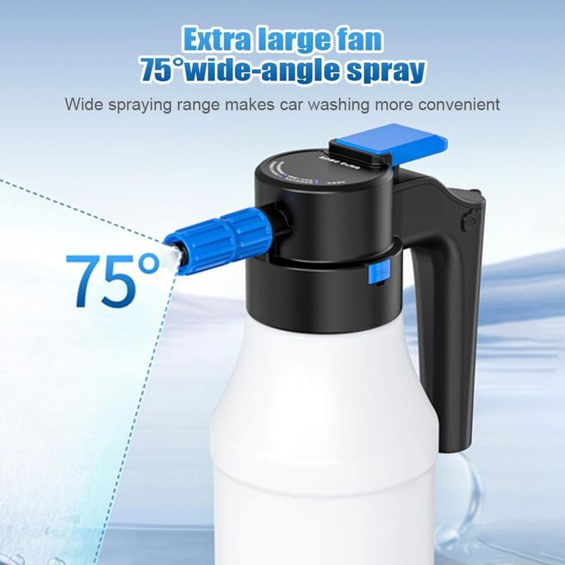 1.5L Electric Car Foam Sprayer Large Capacity Car Foam Sprayer High Pressure Washer Foam Cannon for Gardening, PE + Copper material