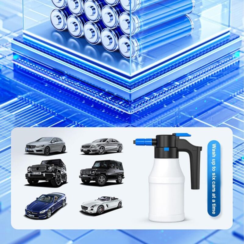 1.5L Electric Car Foam Sprayer Large Capacity Car Foam Sprayer High Pressure Washer Foam Cannon for Gardening, PE + Copper material