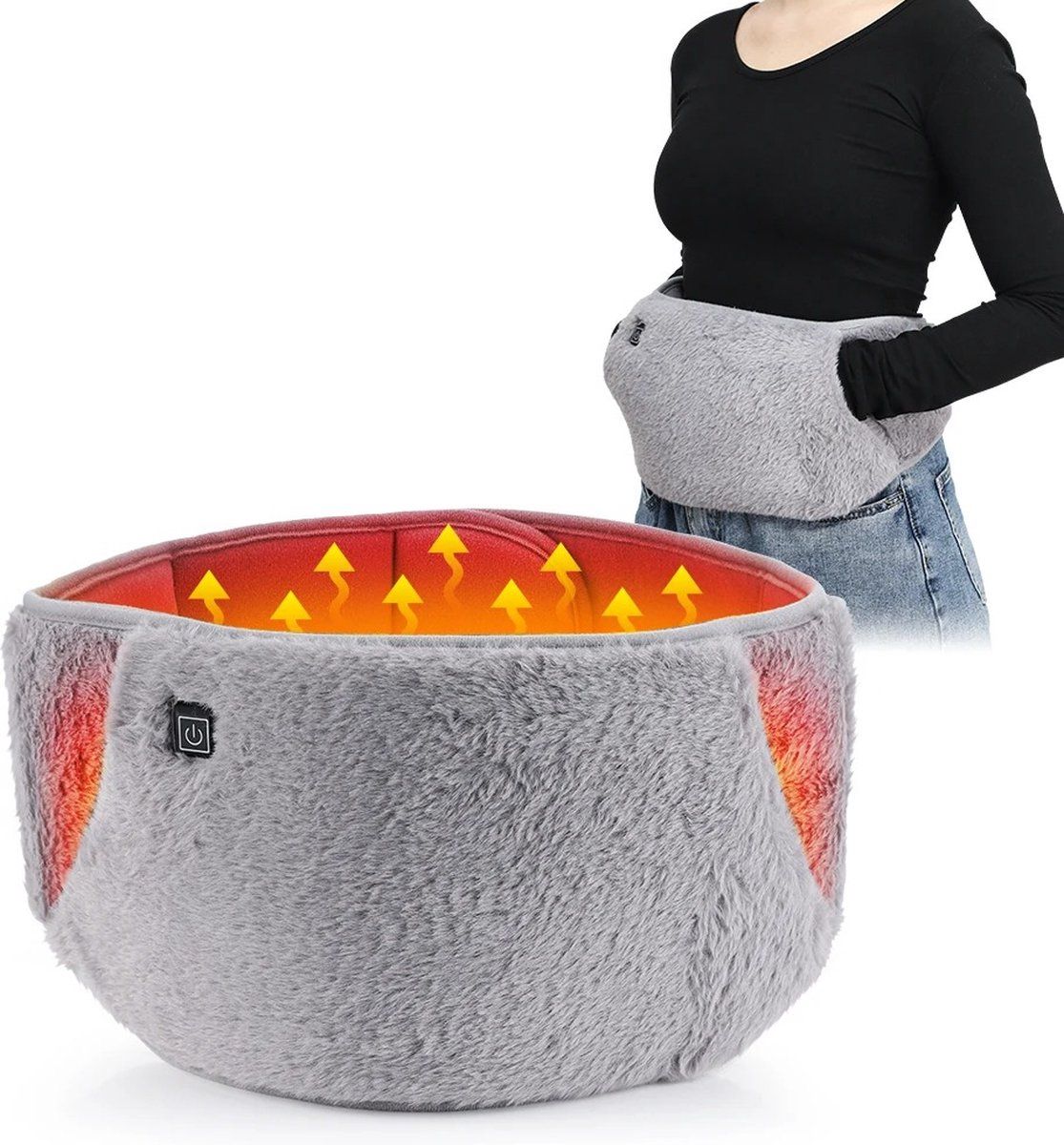 Electric Belly Warmer and Hand Warmer Heating Belt for Menstrual Pain and Lower Back Relief, Soft Belt, 3 Heat Settings