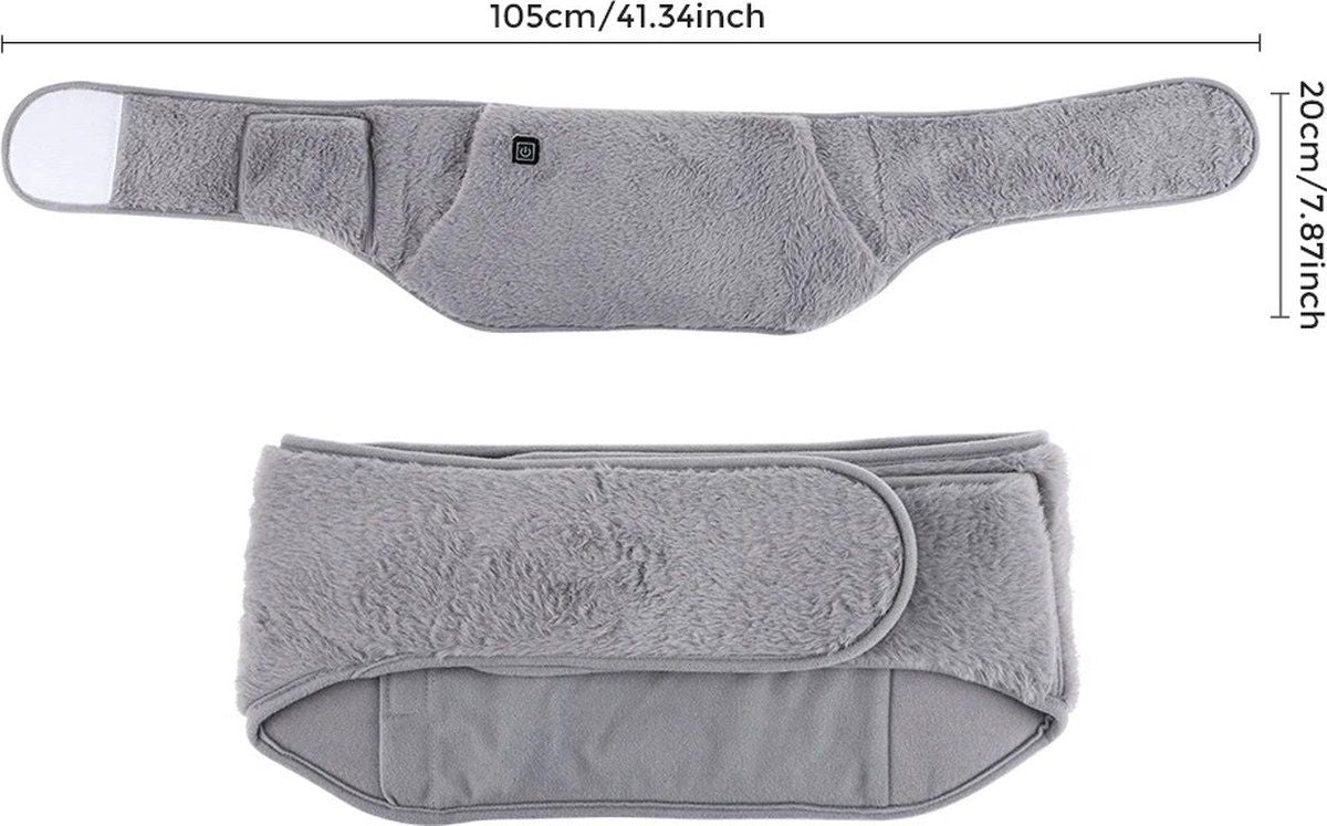 Electric Belly Warmer and Hand Warmer Heating Belt for Menstrual Pain and Lower Back Relief, Soft Belt, 3 Heat Settings