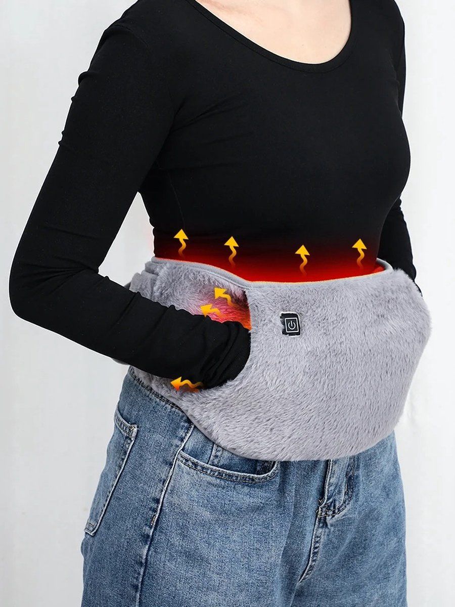 Electric Belly Warmer and Hand Warmer Heating Belt for Menstrual Pain and Lower Back Relief, Soft Belt, 3 Heat Settings