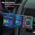 Bluetooth adapter for car use with FM transmitter, Bluetooth V5.0, large screen, supports hands-free calling, Siri and Google, Black