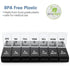 Weekly AM PM Pill Organizer for Twice Daily Use, 14-Compartment Pill Case for Vitamins and Medicine, PP Plastic Material