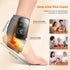 Wireless Foot Massager, Heated Ankle and Heel Wrap with Sole Massage, Adjustable Warm Therapy for Home Use, 3 Settings, 5 Heat Levels, Grey