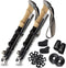 Mountaineering Walking Poles, Adjustable Trekking Poles with Anti-Shock Function, Ultralight & Compact, Foldable with Storage Bag and Accessories