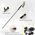 Mountaineering Walking Poles, Adjustable Trekking Poles with Anti-Shock Function, Ultralight & Compact, Foldable with Storage Bag and Accessories