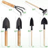 Small Garden Tool Set, 6 Pieces Iron Gardening Kit Including Hand Shovel, Transplant Shovel and Hand Rake with Wood Non-Slip Handle Perfect for Plant Lovers