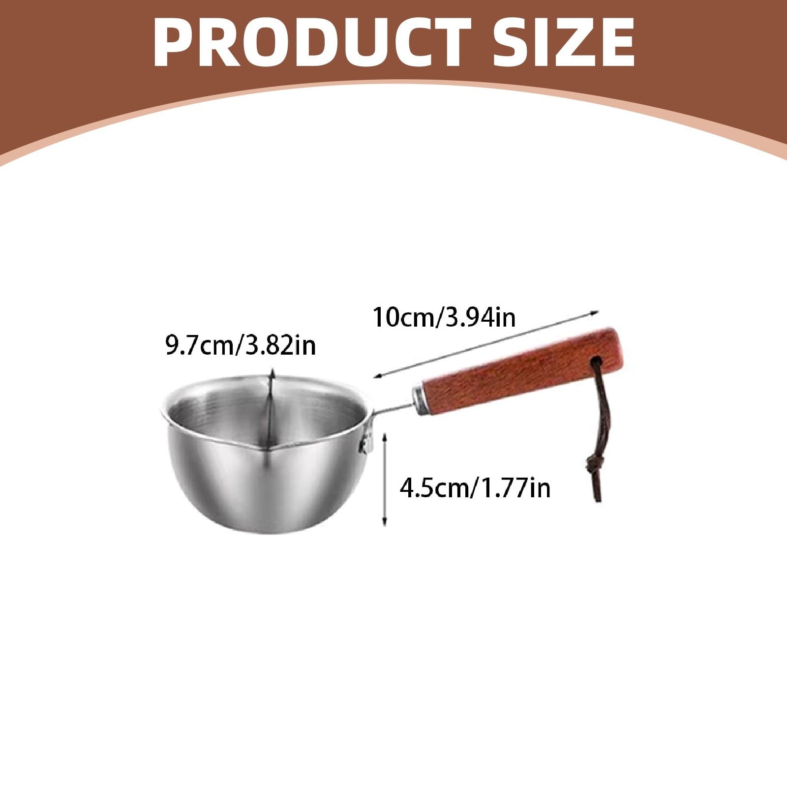 Cooking Utensils , Stainless Hot Oil Pot with Wooden Handle New Oil Pot Container for Kitchen Cooking Oil Strainer Pot A
