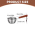 Cooking Utensils , Stainless Hot Oil Pot with Wooden Handle New Oil Pot Container for Kitchen Cooking Oil Strainer Pot A