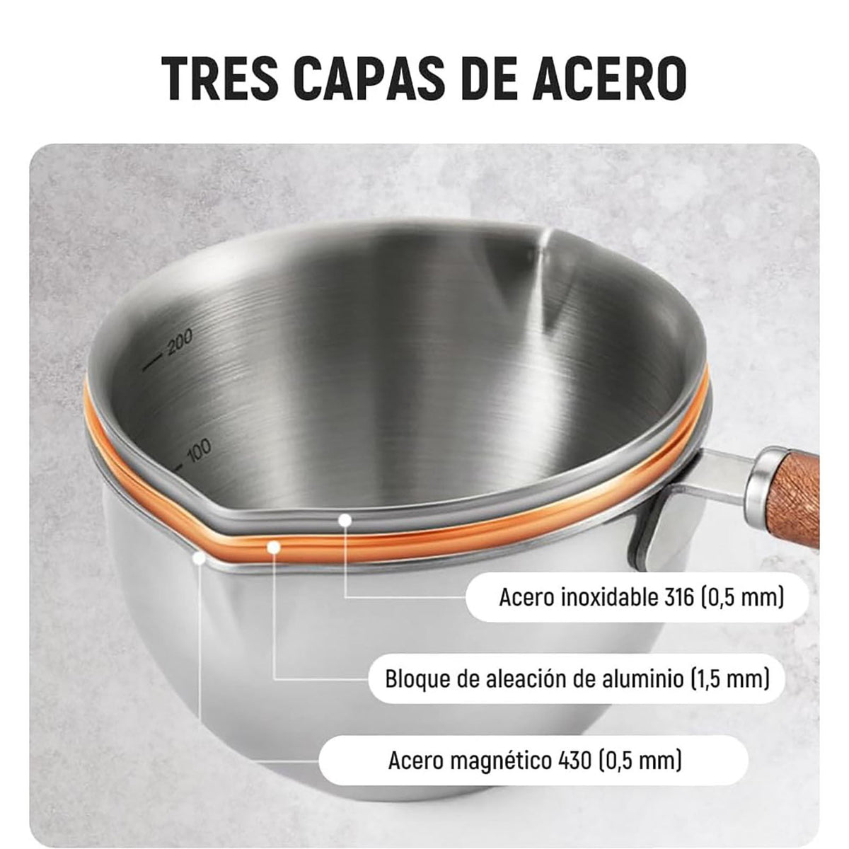 Cooking Utensils , Stainless Hot Oil Pot with Wooden Handle New Oil Pot Container for Kitchen Cooking Oil Strainer Pot A